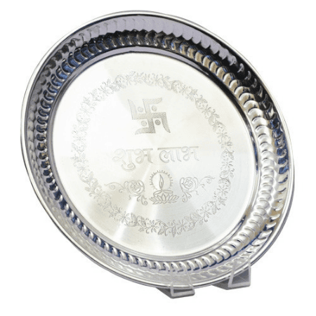 Mandhhiram Brand Shub Labh Plate for Pooja/Hawan/Gifting