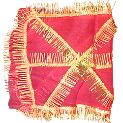 Red Cloth Cross and round designed designer chunri