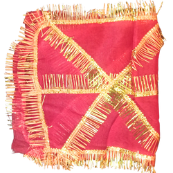 Red Cloth Cross and round designed designer chunri