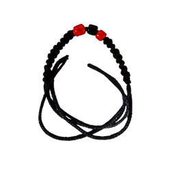 Red and Black Beads with Black thread for wrist wearing