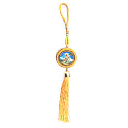 Lord Hanuman/Anjaneya Swamy Round Image with Special Yellow Thread