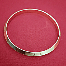 Brass Coated Curved Bracelet Small Size