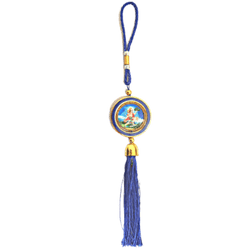 Lord Hanuman Round Image with Special Blue Thread best hanging  for 4 wheel vehicles