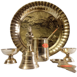 Brass Pooja Article Set