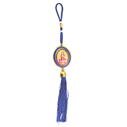 Goddess Lakshmi Round Image with Special Blue Thread best hanging  for 4 wheel vehicles