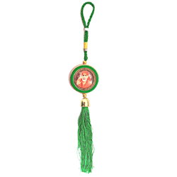 Shiridi SaiBaba Round Image with Special Green Thread best hanging  for 4 wheel vehicles