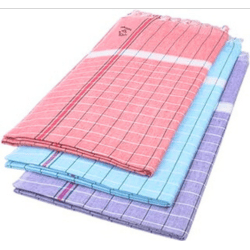 Multicolour (Pink, Light Green, Purple) Pooja Cleaning Clothes Pack of 3 Pieces