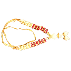 Decorative Garland With Red and White beads