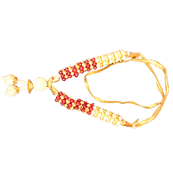 Decorative Garland With Red and White beads