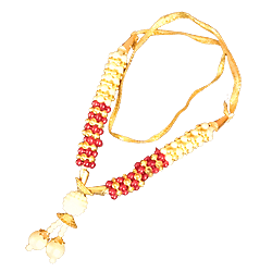 Decorative Garland With Red and White beads