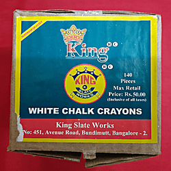 White Chalk Piece/Crayons Box