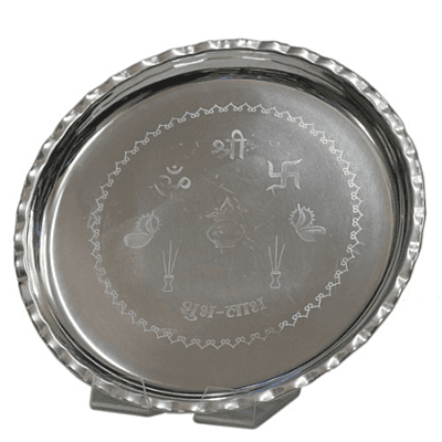 Mandhhiram Brand Shub Labh Plate for Pooja/Hawan/Gifting