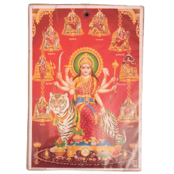 Goddess Durga Devi Photo with Card Board Frame