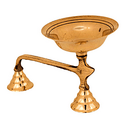 Brass Karpoora Harathi with Handle