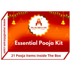 Mandhhiram Essential Pooja Kit (21 Pooja Items inside the Box)