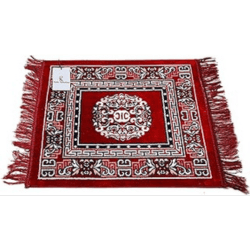 Maroon Boarder design Pooja Mat for Sitting