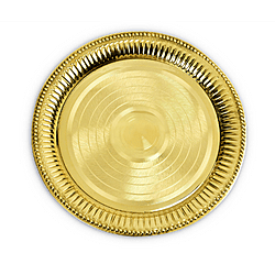 Brass Plate Round Design for Regular Pooja/Hawan Small Size