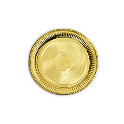 Brass Plate Round Design for Regular Pooja/Hawan Small Size