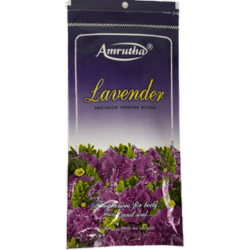 Amrutha Lavender Premium Incense Sticks 125g Zipper Pouch