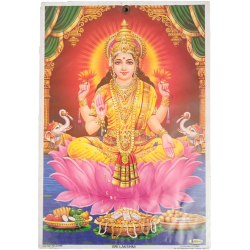 Goddess Lakshmi Devi Photo with Card Board Frame