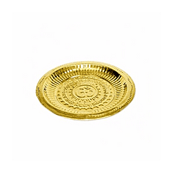 Brass Om Plate for Regular Pooja/Hawan Small Size