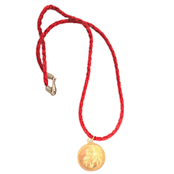 Shiridi Sai Baba Brass Coated Pendant With Red Colour Thread for Wearing