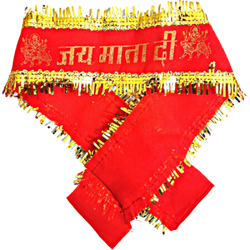 Jai Matha Dhi Red Colour Designer Cloth Pack of 1 Pc