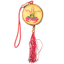 Lord Ganapathi, Goddess Lakshmi round frame special hanging