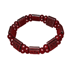 Elastic Om Bracelet Brown