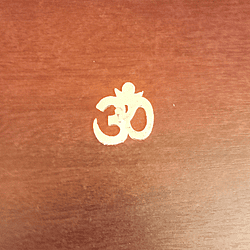 Brass Coated Om Shape Tilak Wearing on Forehead