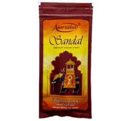 Amrutha Sandal Premium Incense Sticks 125g Zipper Pouch