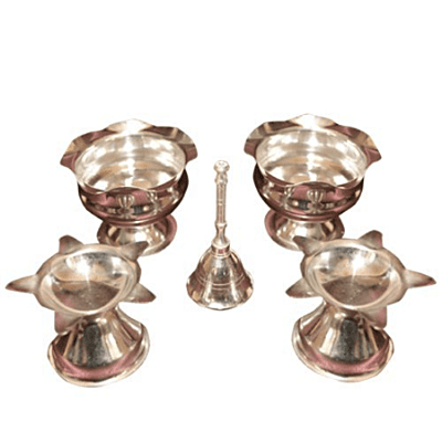 Mandhhiram Brand Combo Pooja Set (Pack Contains 5 Articles)