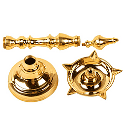 Brass Kerala Lamp/Deepam for Regular Pooja/Hawan Small Size